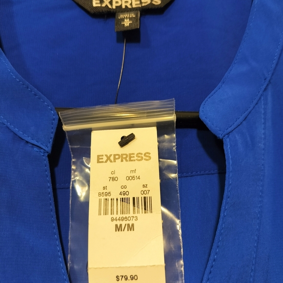 Express Blue Midi Dress Elegant Design - Picture 3 of 3